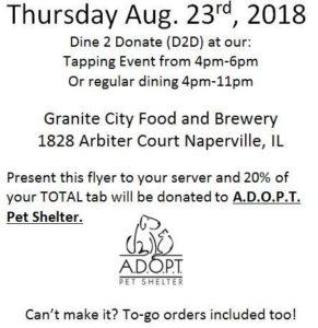 Dine to Donate Tapping Event